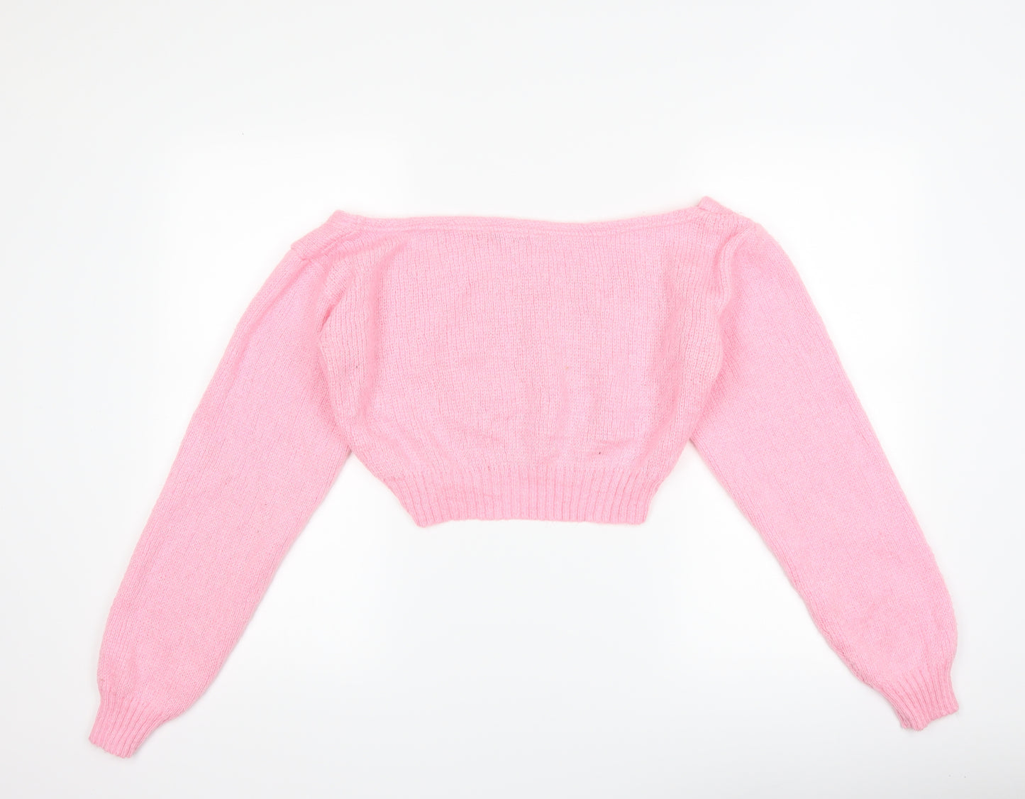 PRETTYLITTLETHING Womens Pink   Pullover Jumper Size M  - cropped