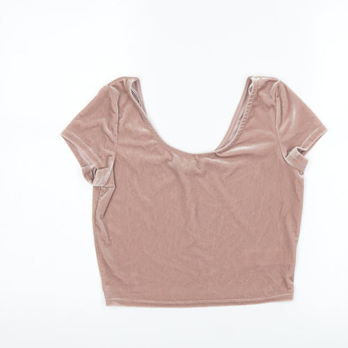 New Look Womens Pink   Cropped T-Shirt Size 10