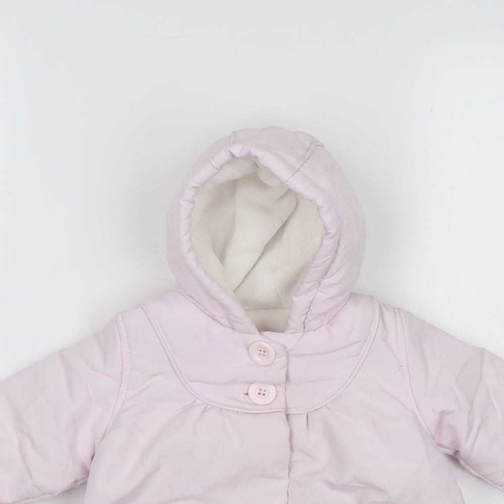 m Girls Pink   Puffer Jacket Coat Size 0-3 Months