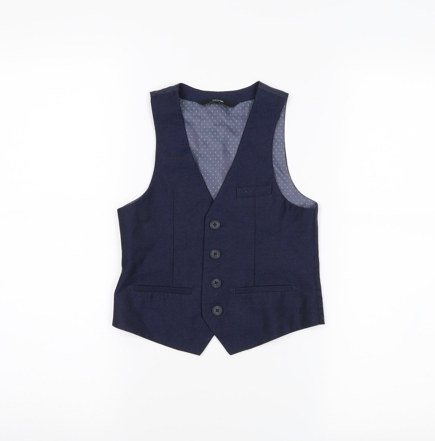 George Boys Blue   Jacket Waistcoat Size 4-5 Years