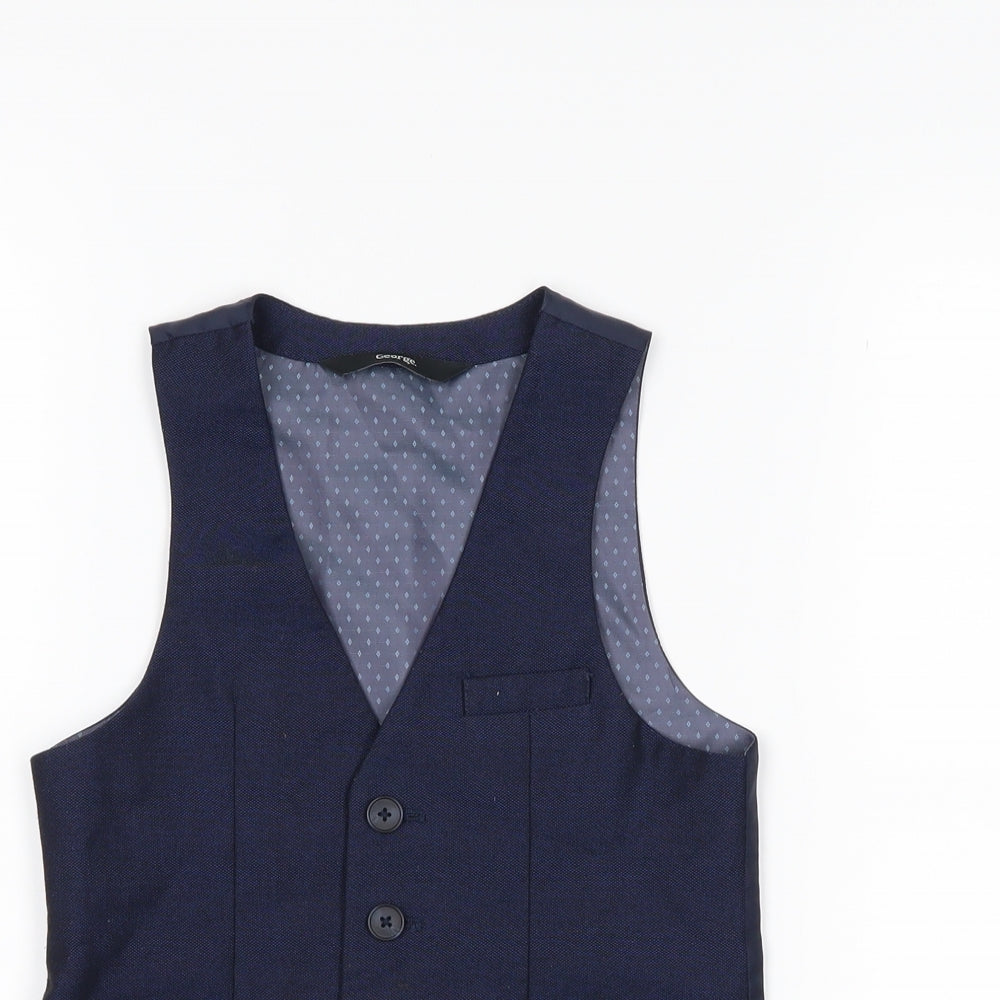 George Boys Blue   Jacket Waistcoat Size 4-5 Years