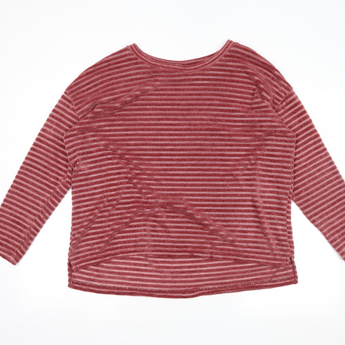 George Womens Red Striped  Pullover Jumper Size 14