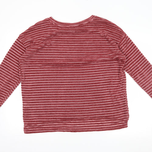 George Womens Red Striped  Pullover Jumper Size 14