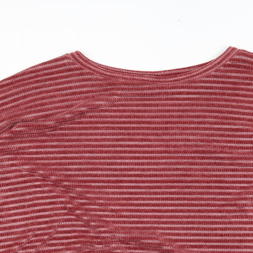 George Womens Red Striped  Pullover Jumper Size 14