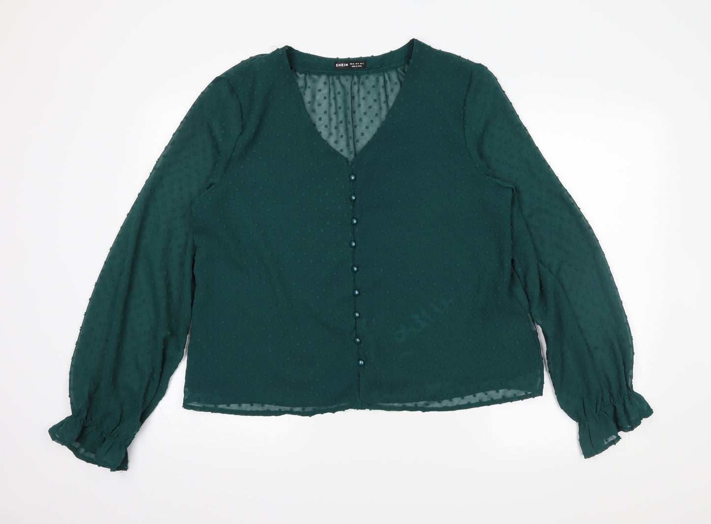 SheIn Womens Green   Basic Blouse Size XL