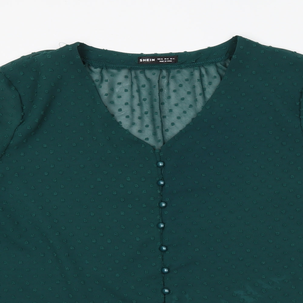 SheIn Womens Green   Basic Blouse Size XL