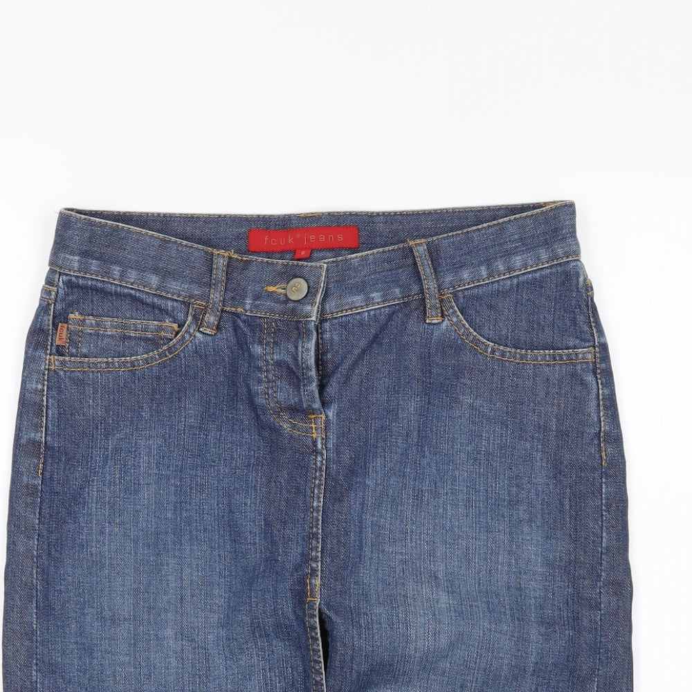 FCUK Jeans Womens Blue  Denim Straight & Pencil Skirt Size 8