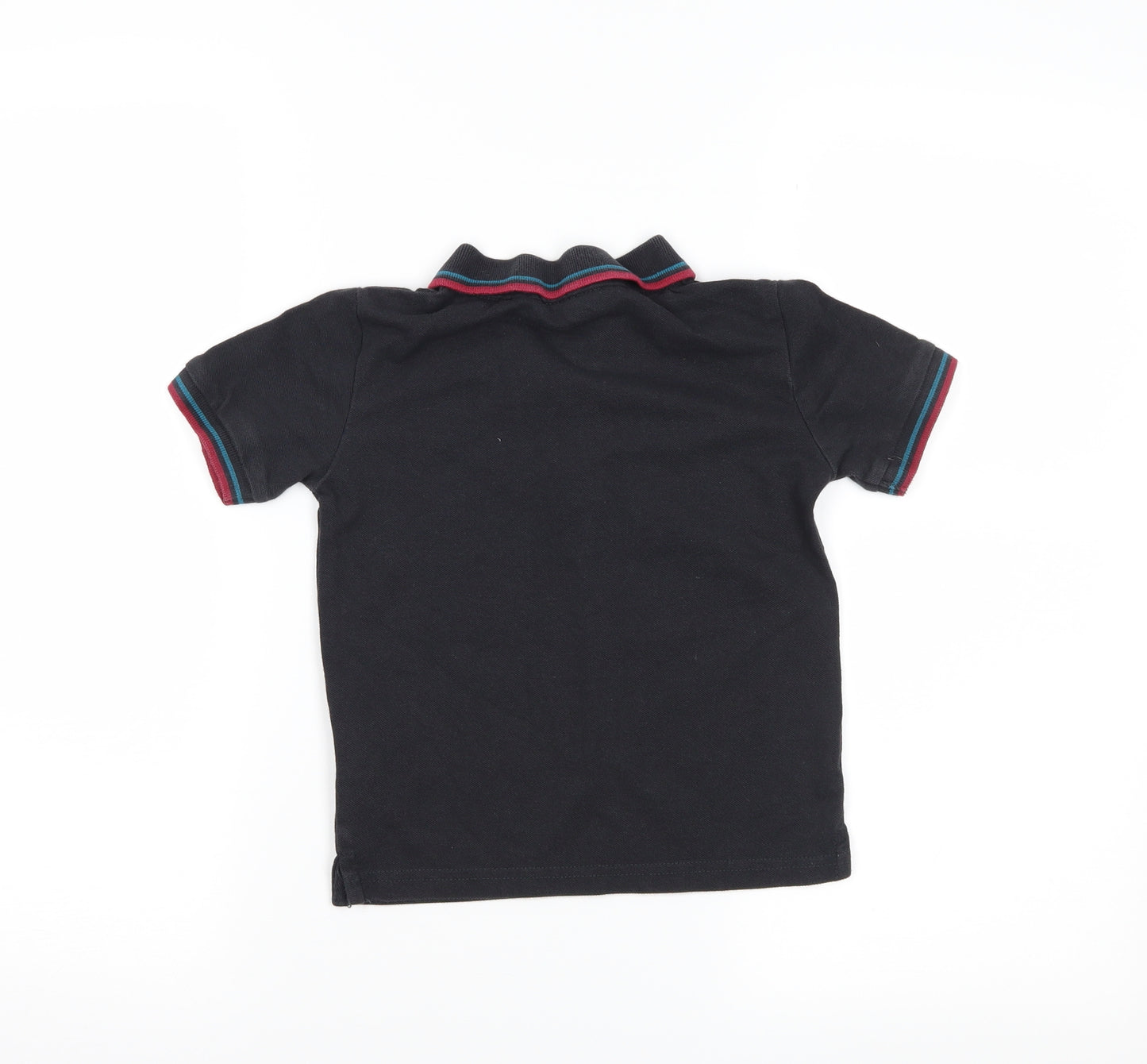 Firetrap Boys Black   Ringer Polo Size 5-6 Years
