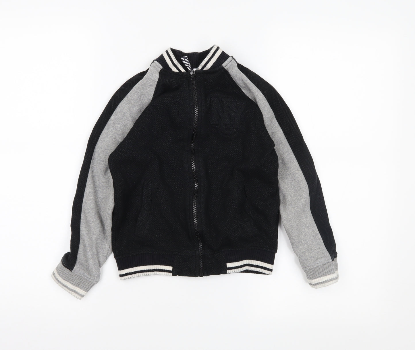F&F Boys Black   Varsity Jacket Jacket Size 7-8 Years