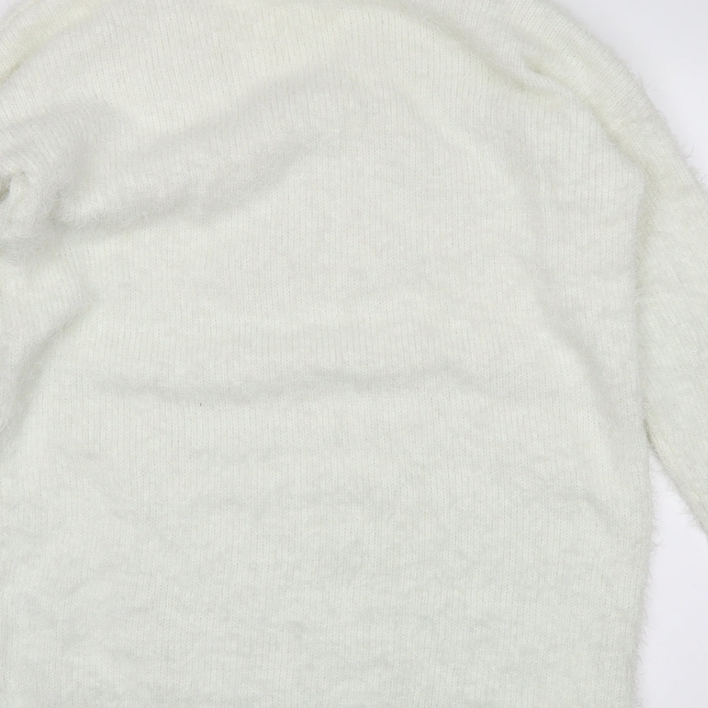 NEXT Womens Ivory   Pullover Jumper Size 8  - CHRISTMAS