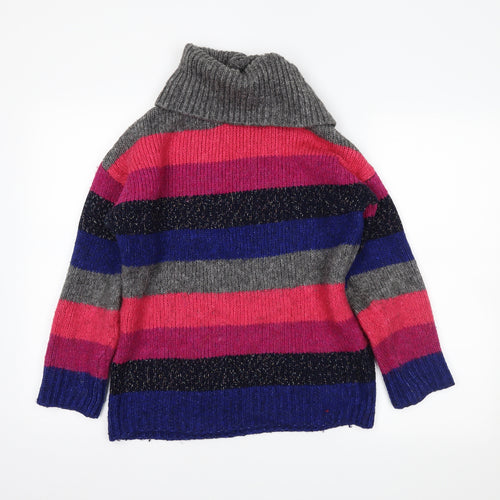 F&F Womens Green Striped  Pullover Jumper Size 8