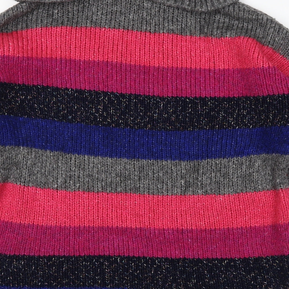 F&F Womens Green Striped  Pullover Jumper Size 8