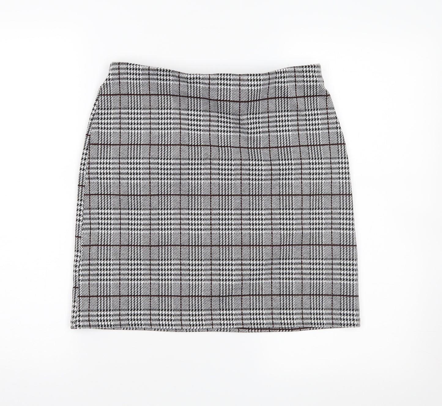 H&M Womens Green Houndstooth  Mini Skirt Size S