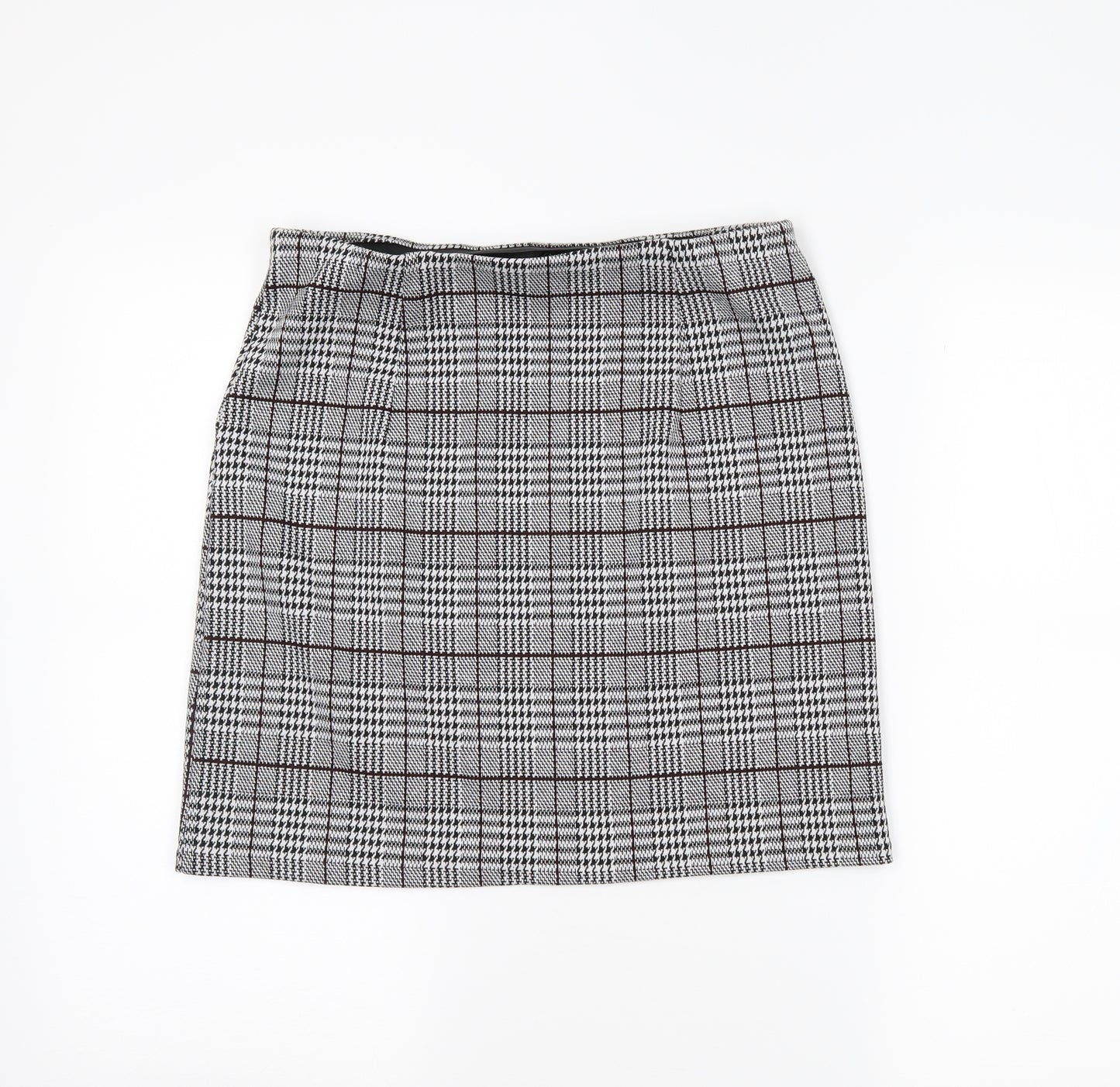 H&M Womens Green Houndstooth  Mini Skirt Size S