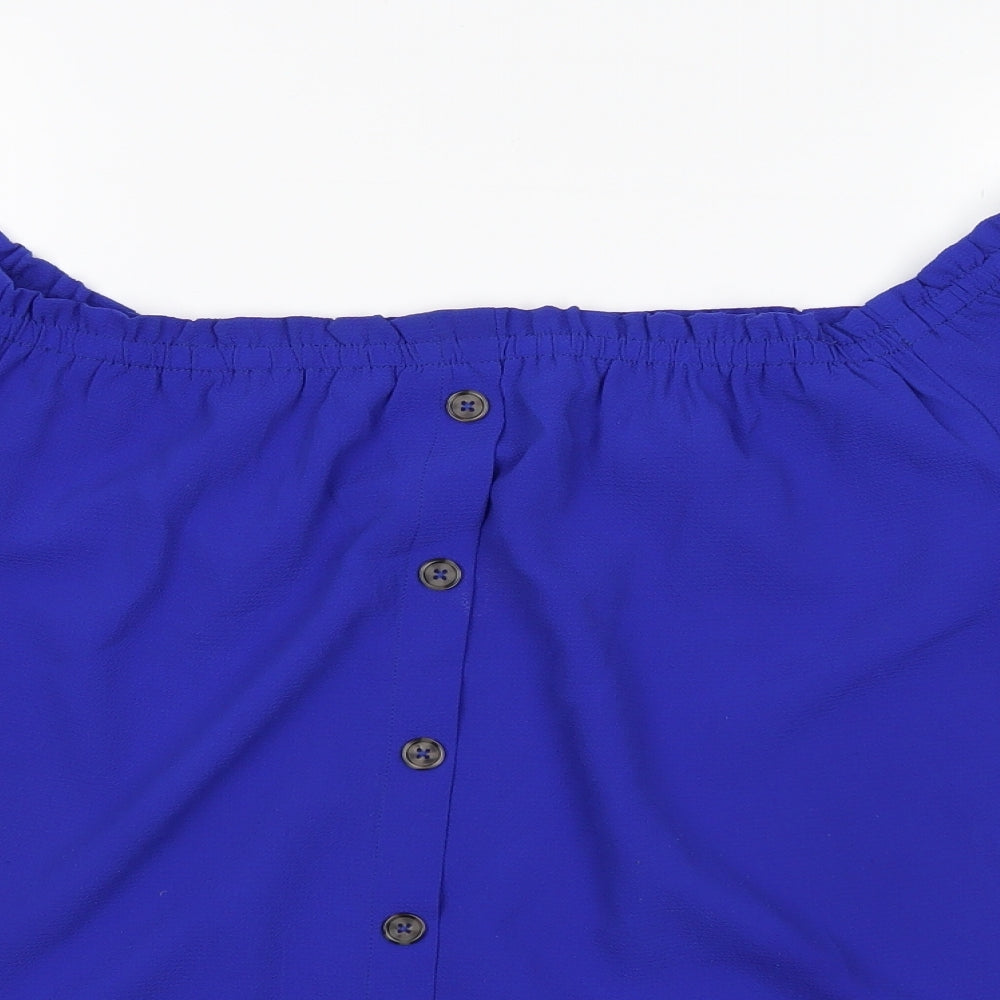 Dorothy Perkins Womens Blue   Basic Blouse Size 16