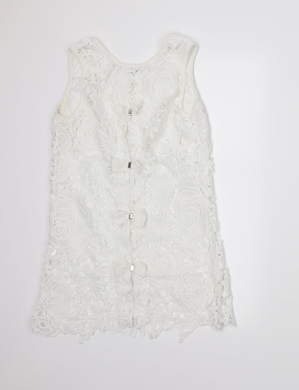Quiz Womens Ivory Floral  Basic Tank Size 8