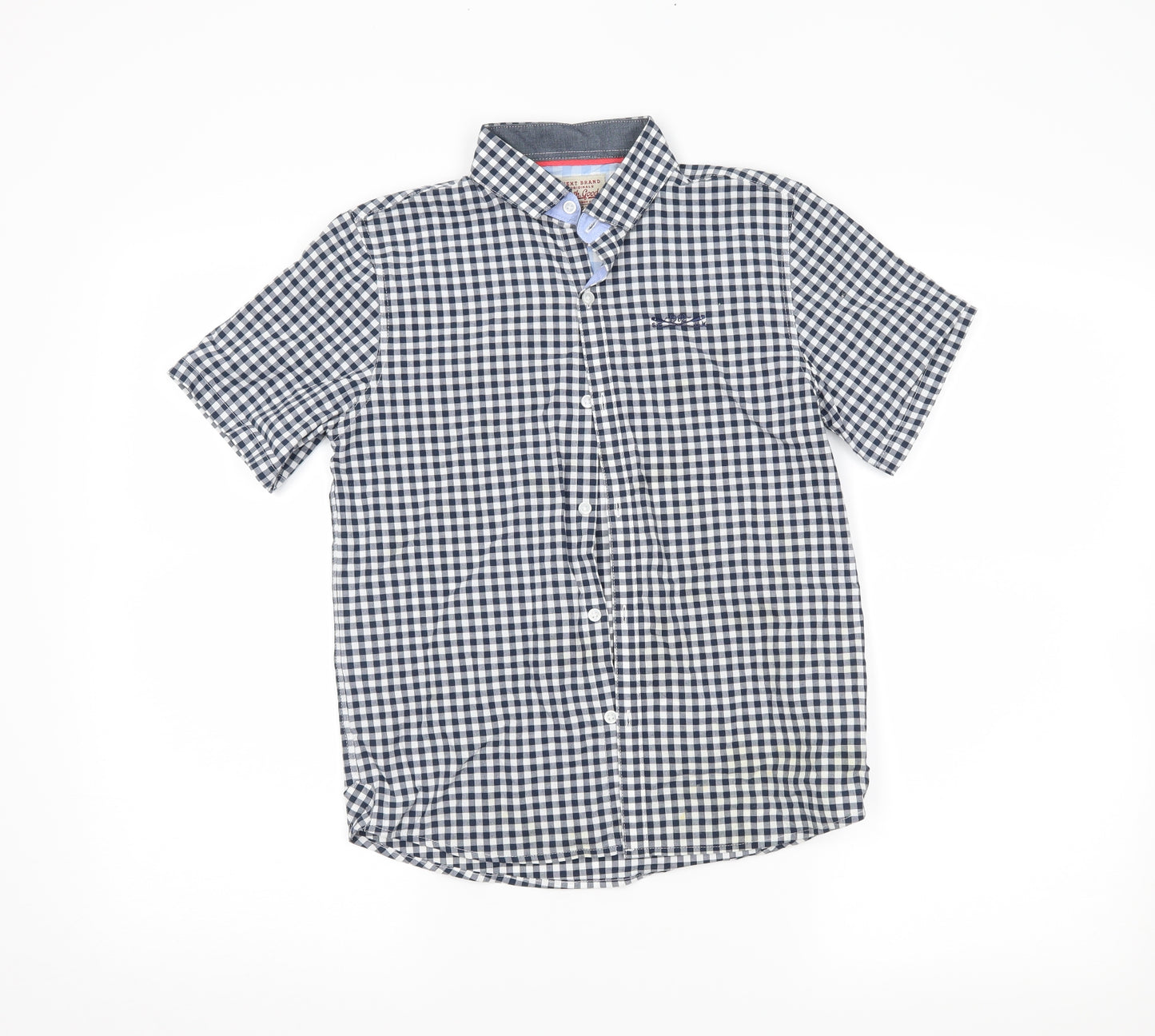 NEXT Boys Blue Chevron  Basic Button-Up Size 10 Years