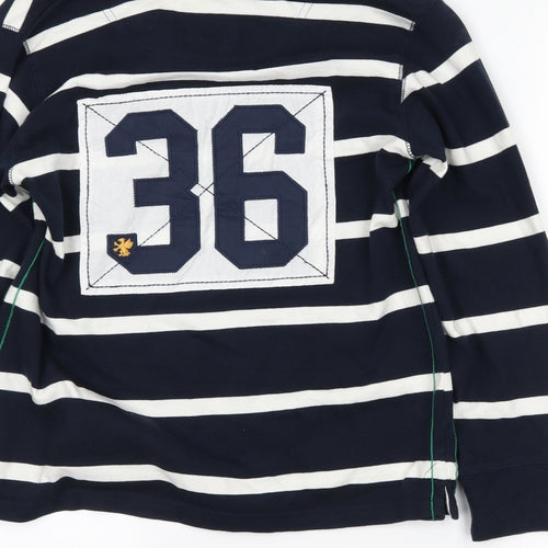 NEXT Boys Blue Striped  Jersey Polo Size 10 Years