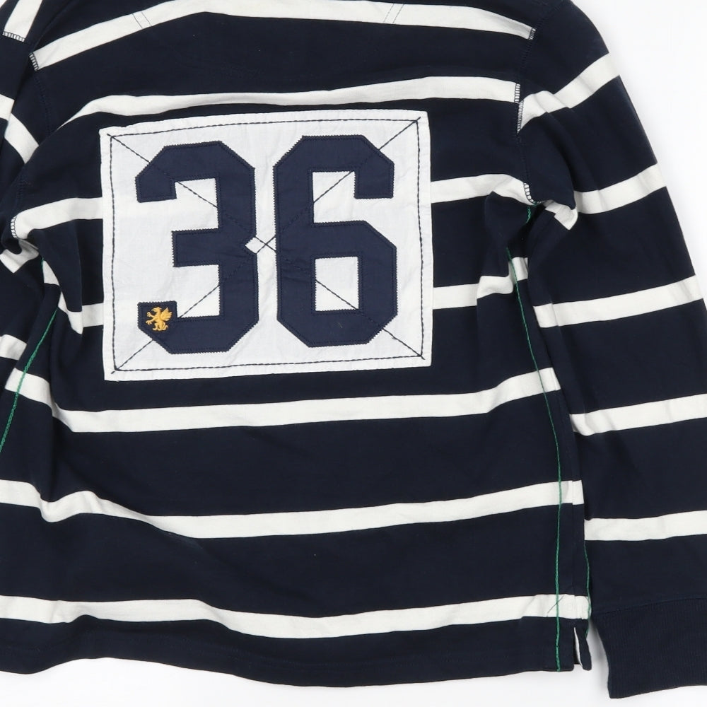 NEXT Boys Blue Striped  Jersey Polo Size 10 Years