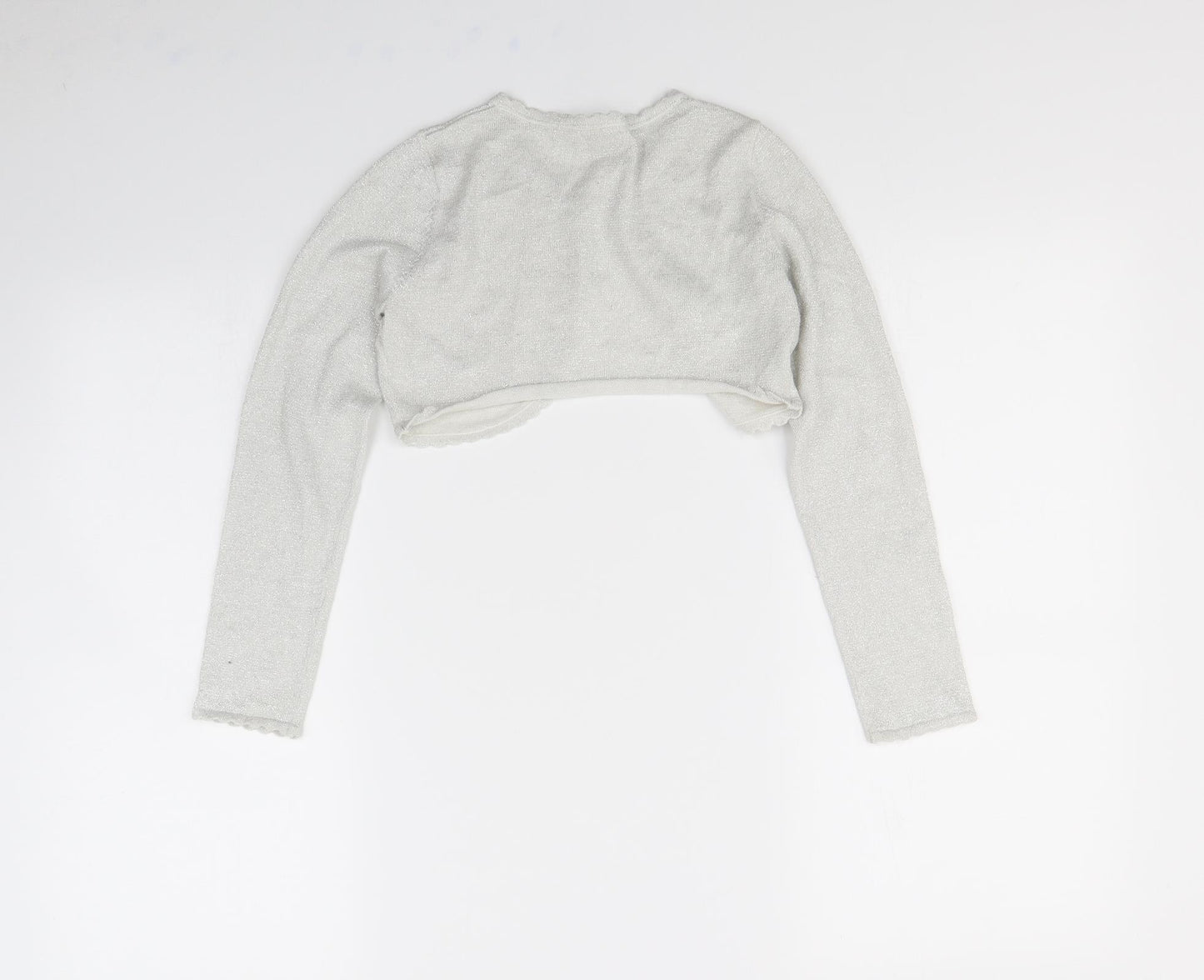Monsoon Girls Silver   Cape Jumper Size 9 Years