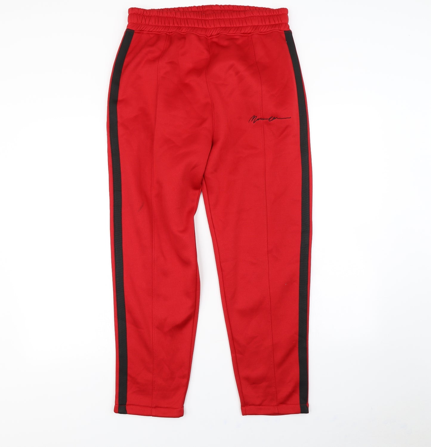 Mennace Mens Red   Jogger Trousers Size M L30 in