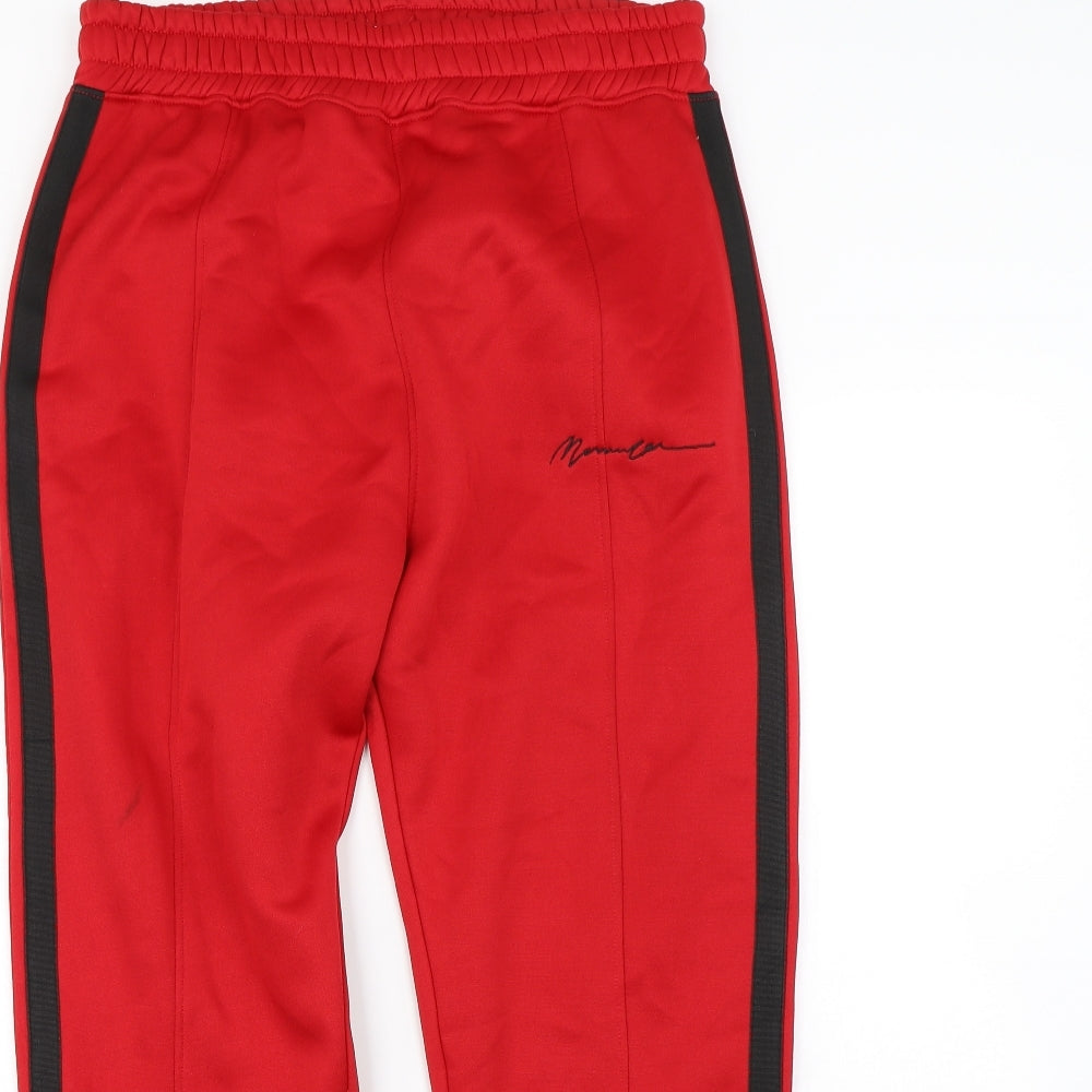 Mennace Mens Red   Jogger Trousers Size M L30 in