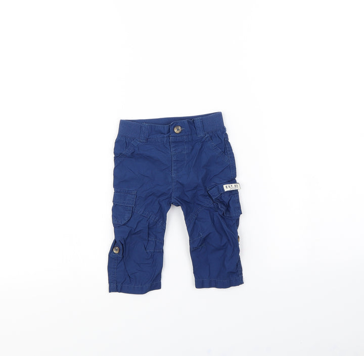 F&F Boys Blue Capri Trousers Size 6-9 Months