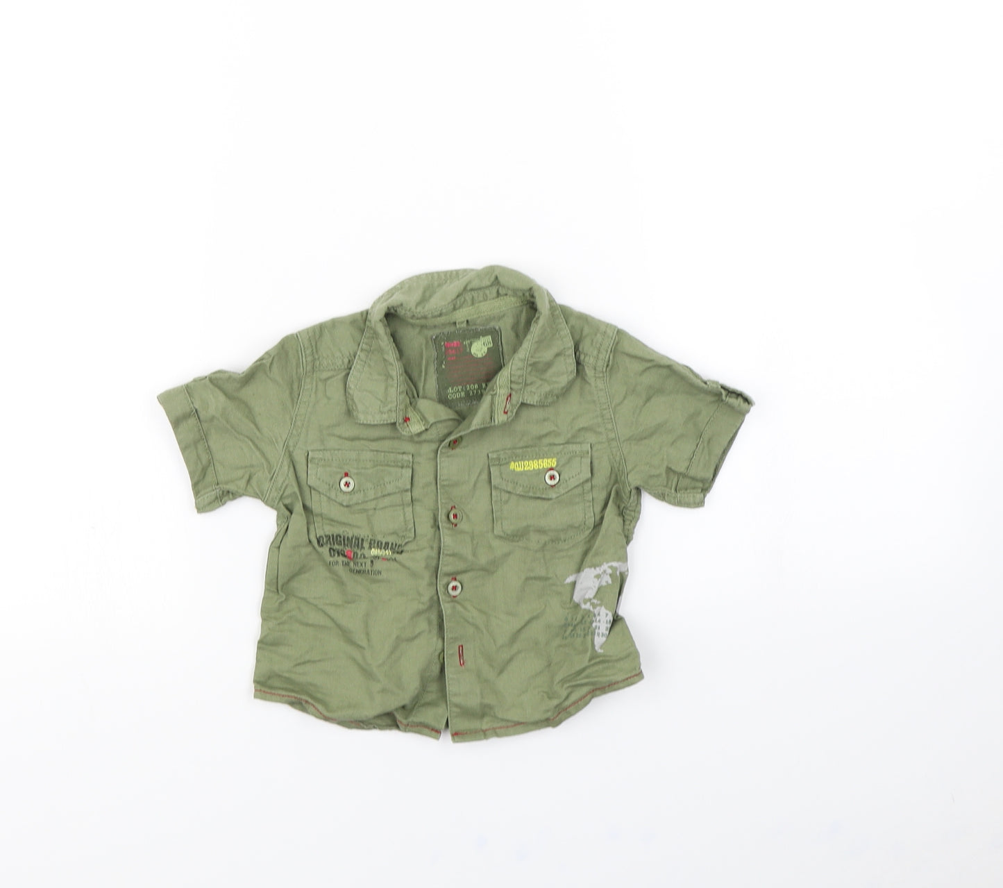 NEXT Boys Green   Basic Button-Up Size 6-9 Months
