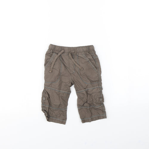 NEXT Baby Brown   Cargo Trousers Size 6-9 Months