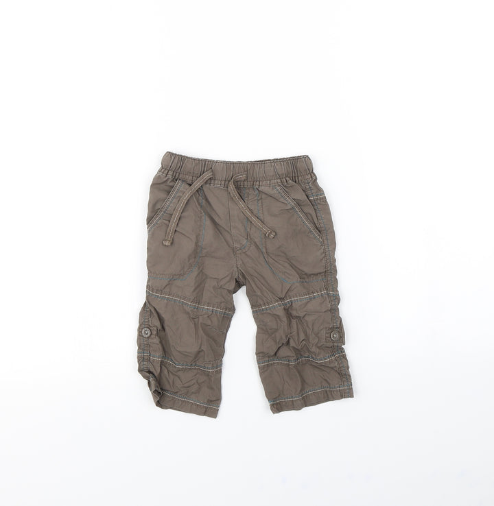 NEXT Baby Brown Cargo Trousers Size 6-9 Months