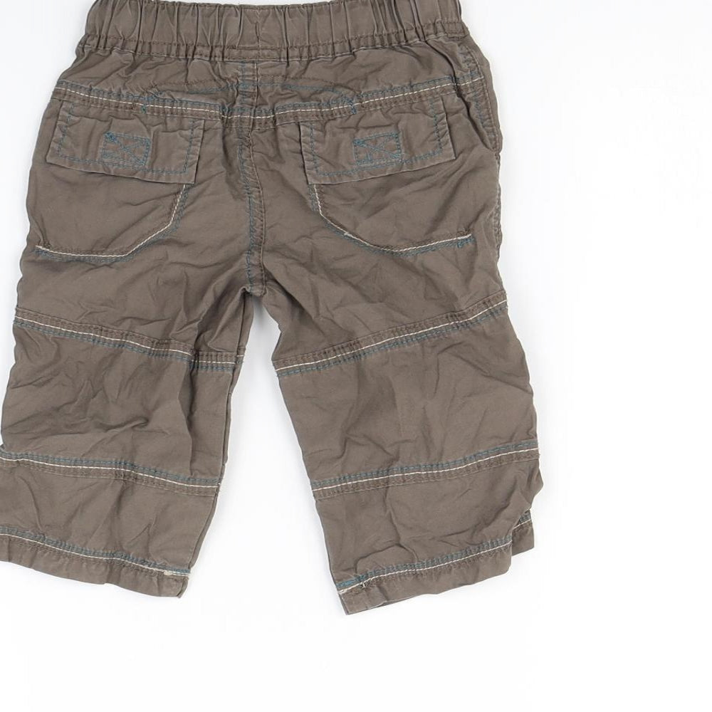 NEXT Baby Brown   Cargo Trousers Size 6-9 Months