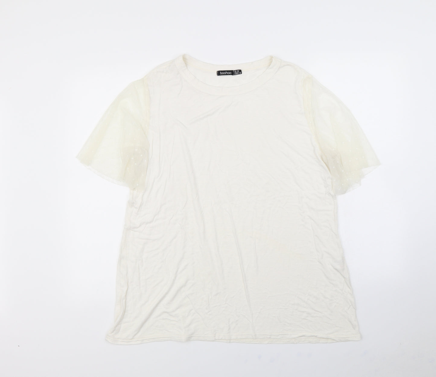 Boohoo Womens White   Basic T-Shirt Size 20
