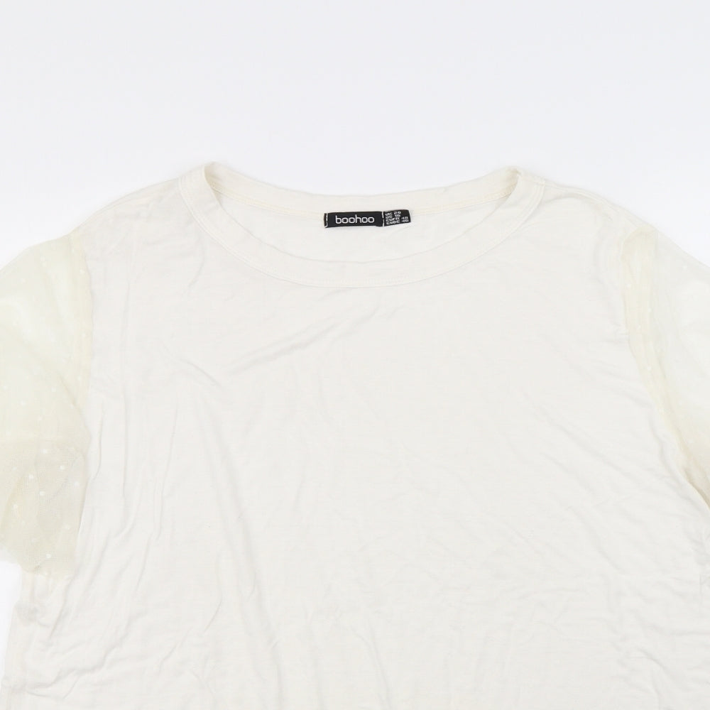 Boohoo Womens White   Basic T-Shirt Size 20