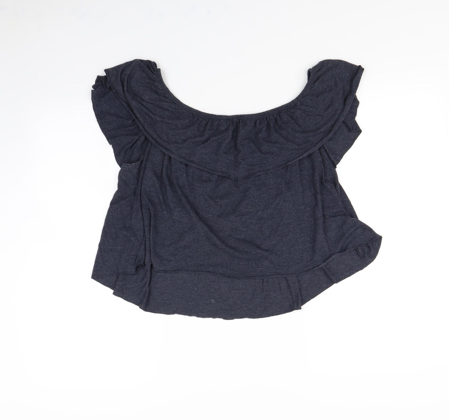 Topshop Womens Blue   Cropped T-Shirt Size 16