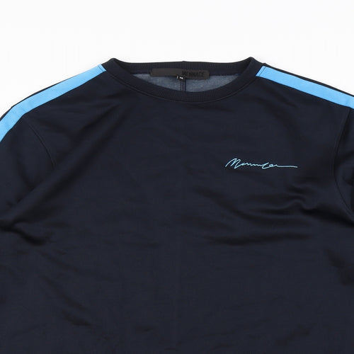 Mennace Mens Blue   Pullover Jumper Size M