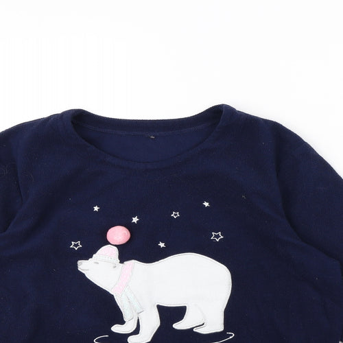 George Womens Blue Solid  Babydoll Pyjama Top Size 8  - Polar Bear