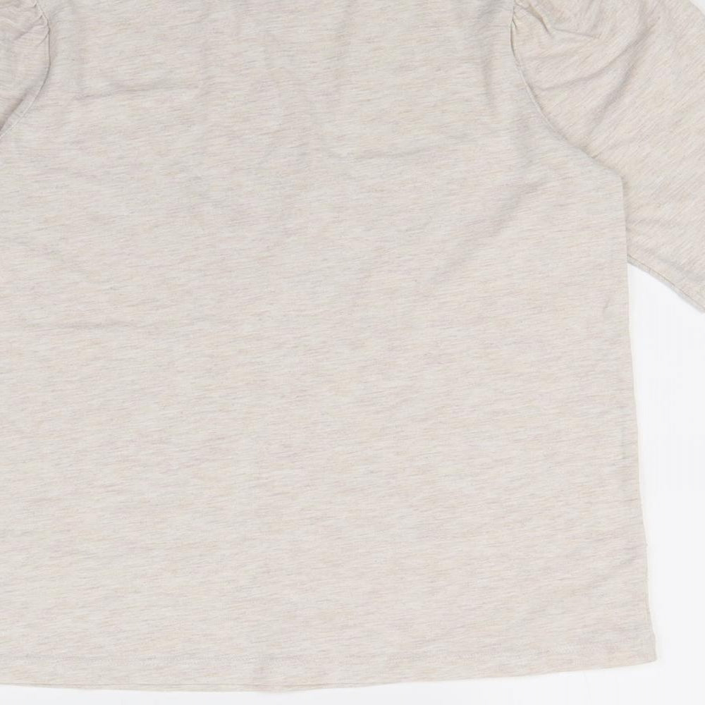 NEXT Womens Beige   Cropped T-Shirt Size 10