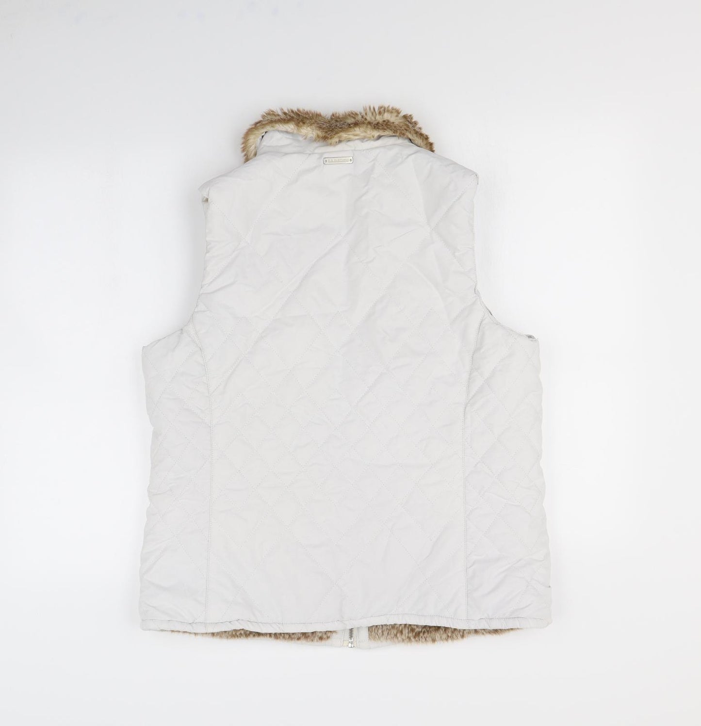 Preworn Womens White   Gilet Coat Size M
