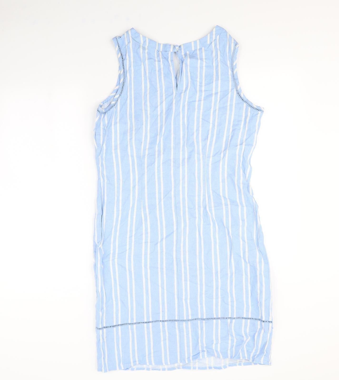 George Womens Blue Striped  Shift  Size 14