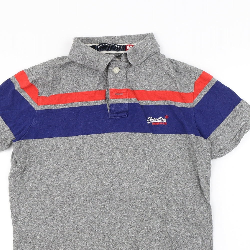 Superdry Mens Grey    Polo Size M