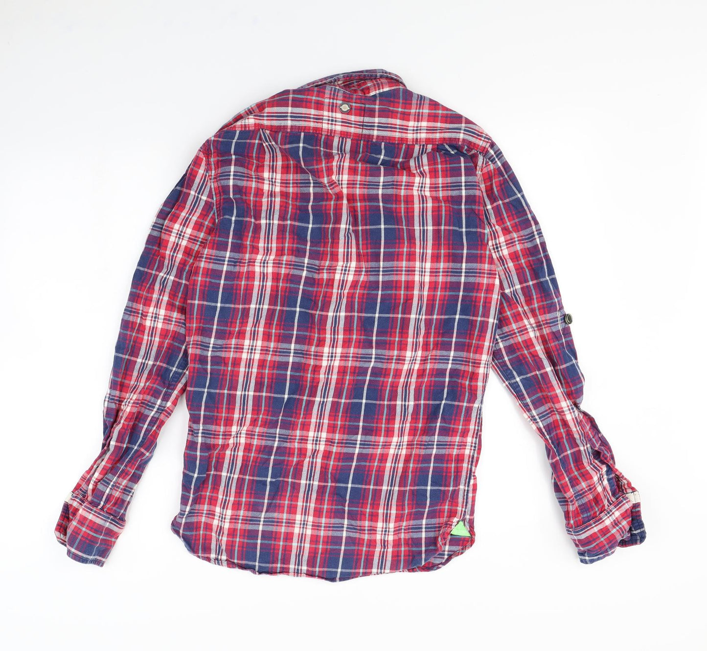 Superdry Womens Pink Plaid  Basic Button-Up Size S