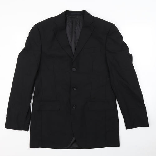 Preworn Mens Black   Biker Jacket Size M  - Shoulder Pads
