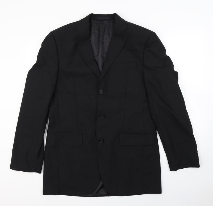Preworn Mens Black   Biker Jacket Size M  - Shoulder Pads