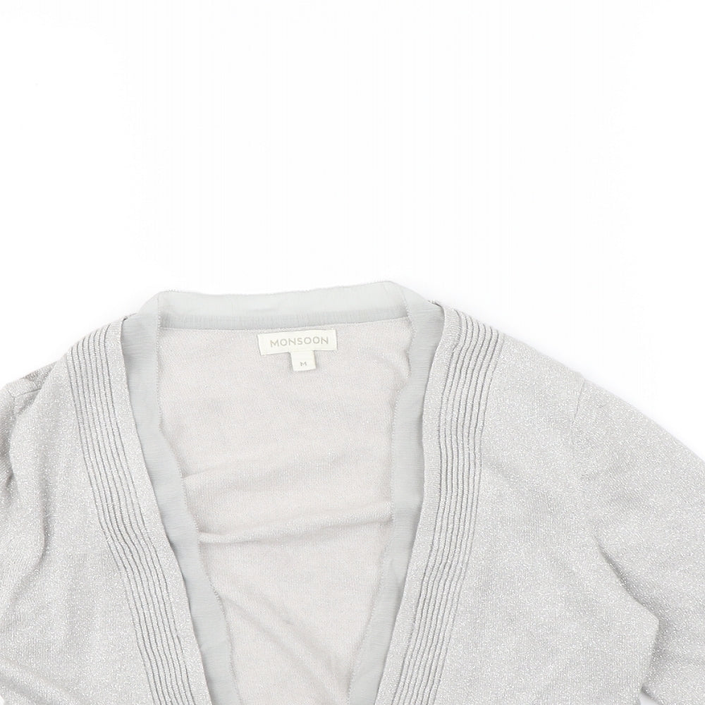 Monsoon Womens Silver   Cardigan Jumper Size M