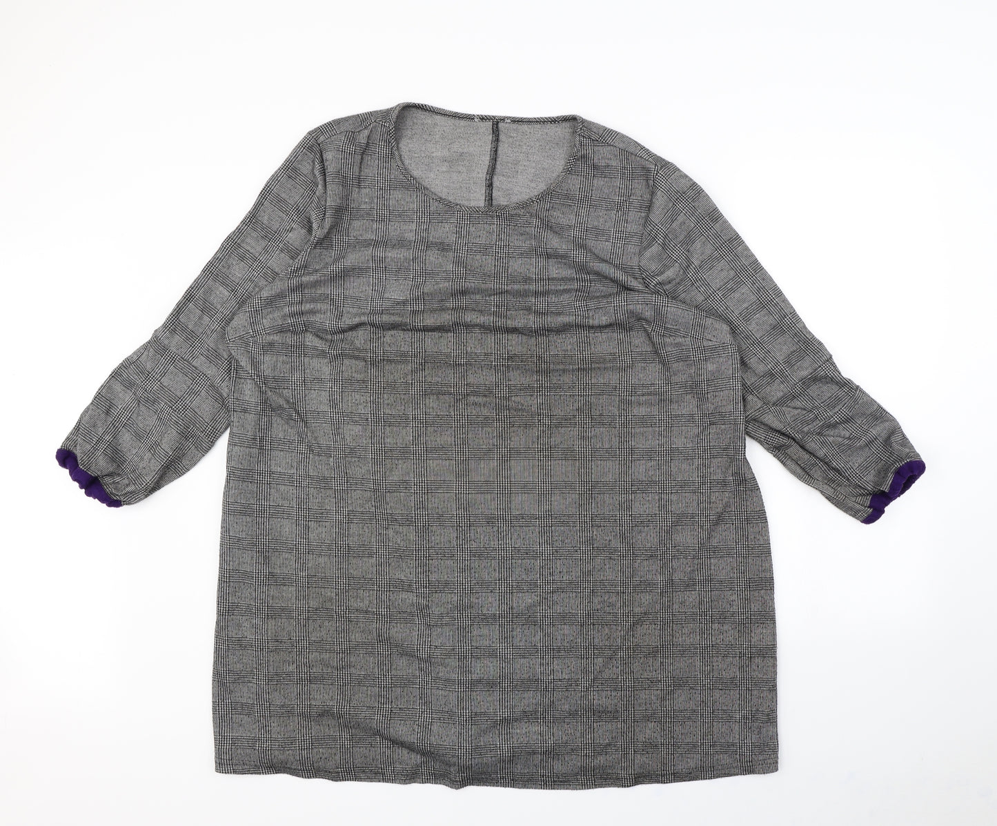 Preworn Womens Grey Herringbone  Pullover Jumper Size 26