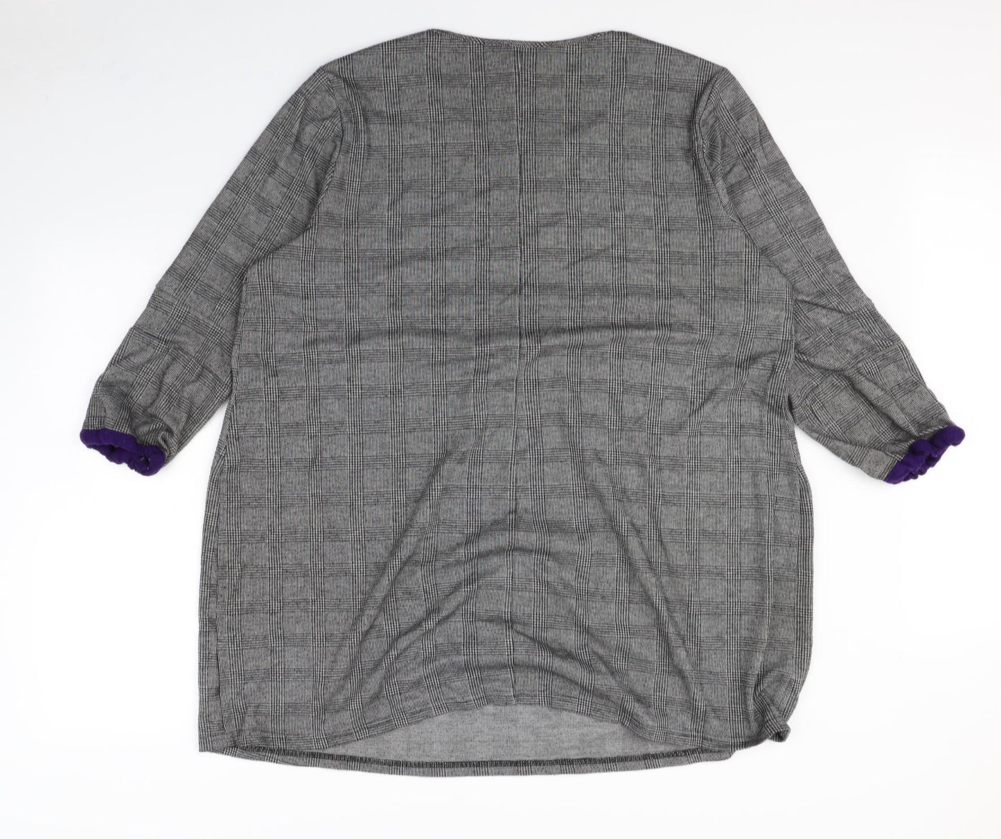 Preworn Womens Grey Herringbone  Pullover Jumper Size 26