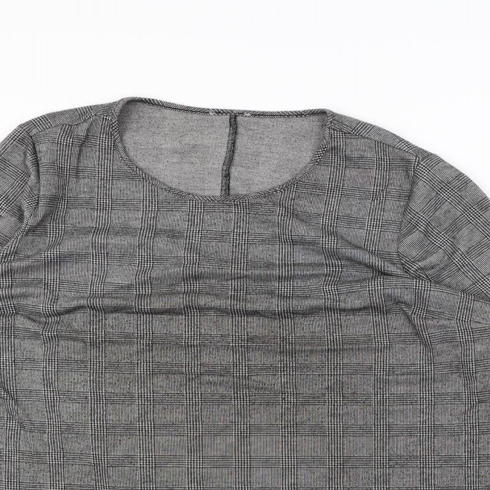 Preworn Womens Grey Herringbone  Pullover Jumper Size 26