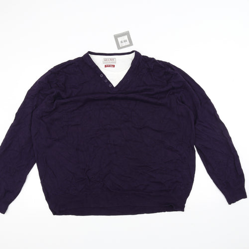 TU Womens Purple  Knit Pullover Jumper Size XL