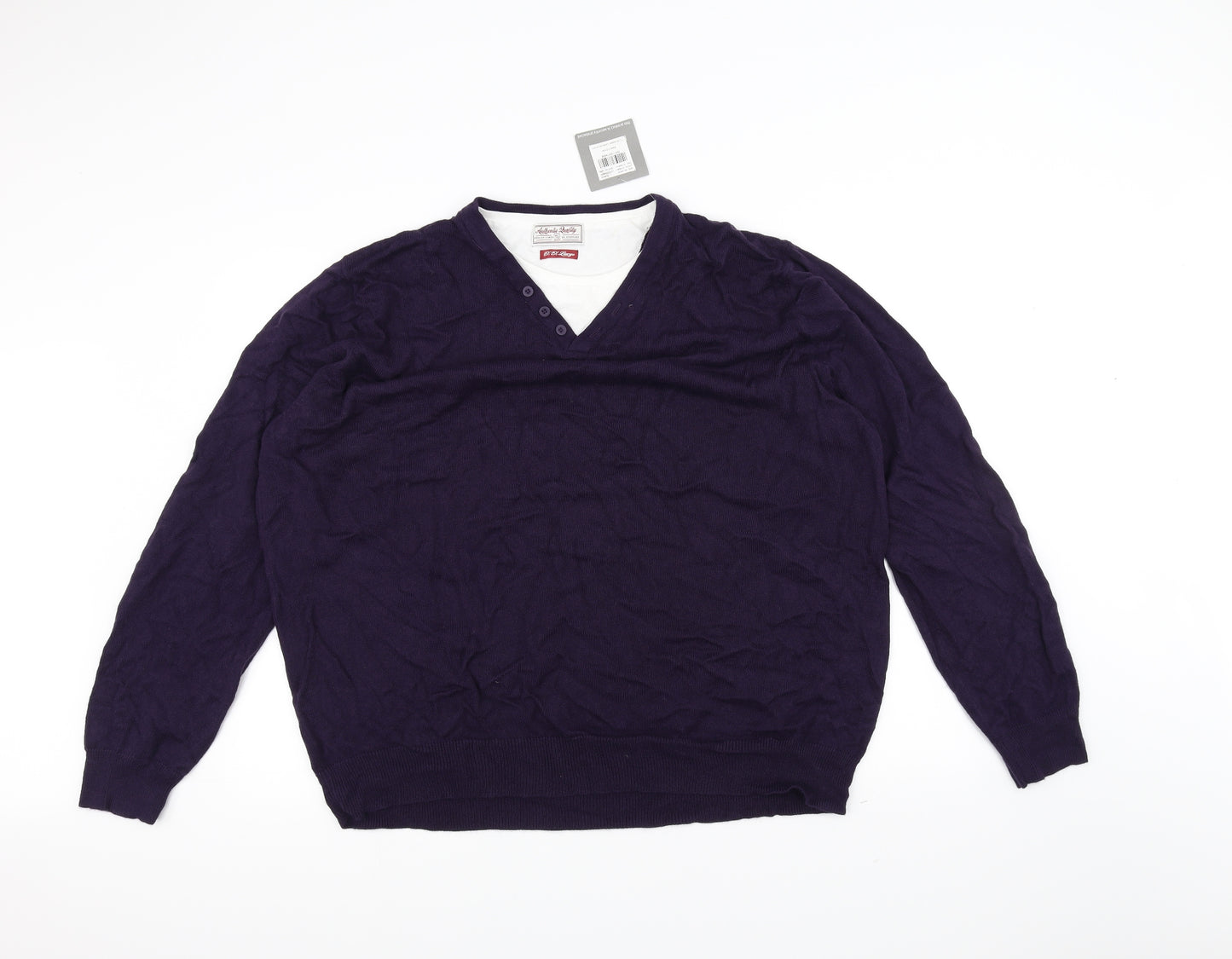 TU Womens Purple  Knit Pullover Jumper Size XL