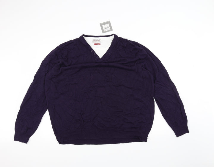 TU Womens Purple  Knit Pullover Jumper Size XL